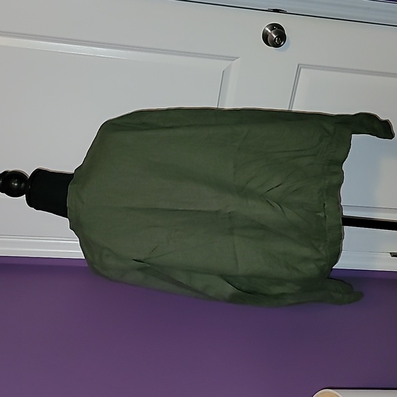 Cynthia Rowley Dark Green Linen Bomber Jacket Sz: XL - Picture 4 of 9